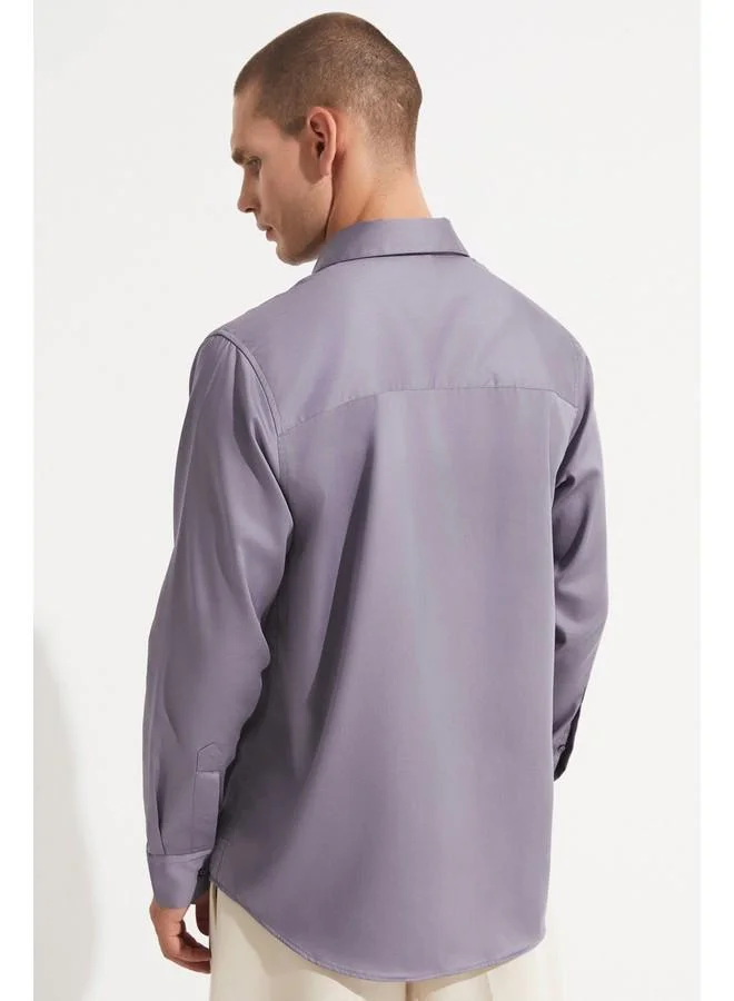 JUNE Exclusive Men Casual Shirt Grey