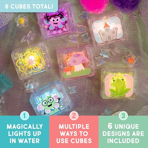 Glo Pals WaterActivated LightUp Cubes for Bathtime and Sensory Play Includes 6 Reusable LightUp Sensory Toys and Glowing Bath Cubes for Kids and Toddlers Fairy - Image 5