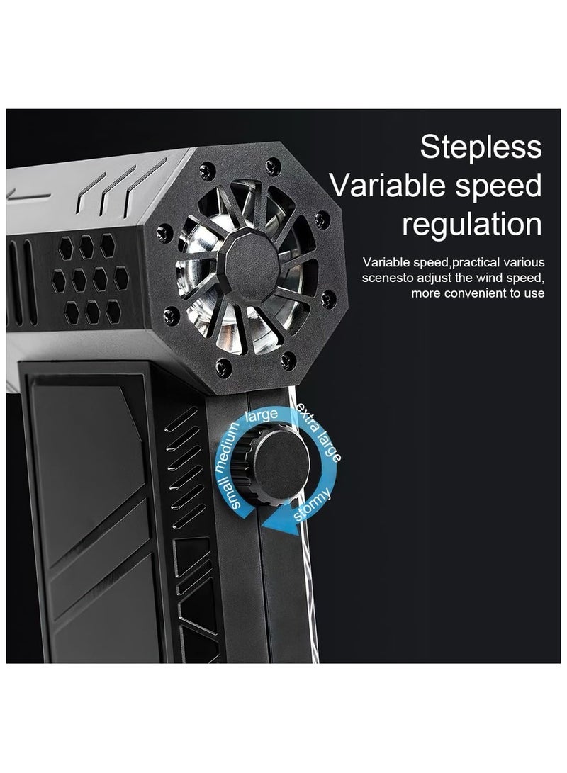 منفضة هواء كهربائية ، 130000 دورة في الدقيقة قوة عظمى منفاخ طائرة لاسلكية ، قابلة للشحن فرش السيارات منفاخ دائم ، المحمولة مروحة توربو قابل للتعديل للكمبيوتر ، لوحة المفاتيح ، في الهواء الطلق ، منزل - Image 3