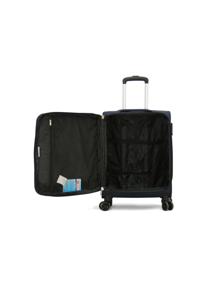 GIORDANO Softside Luggage Trolley Bag 3 Pieces Set,Blue (S-19",M-23",L-27")  - Image 2