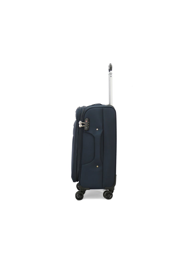 GIORDANO Softside Luggage Trolley Bag 3 Pieces Set,Blue (S-19",M-23",L-27")  - Image 4