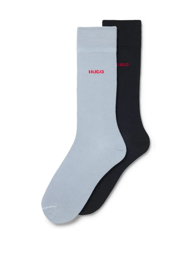 هوجو Two-pack of regular-length socks in stretch fabric
