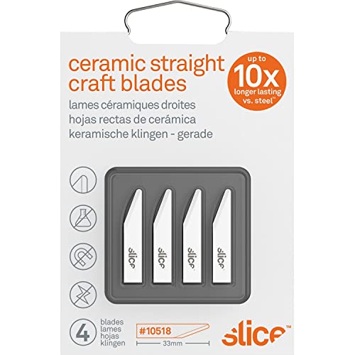 Slice 10518 Ceramic Craft Knife Cutting Blades, Ceramic, Finger Friendly, Rounded Tip, Lasts 11x Longer than Metal - Image 3