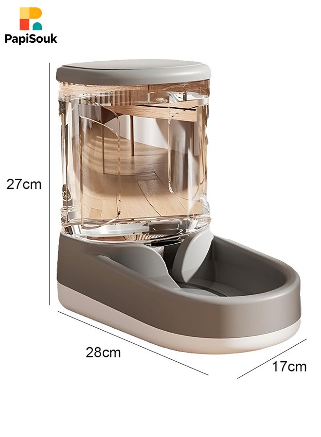 PapiSouk 2 Pack Automatic Pet Feeder and Water Dispenser Large Capacity Gravity Food Feeder with Water Bowl Self Feeding Station for Indoor Dogs Cats Pets - Image 2
