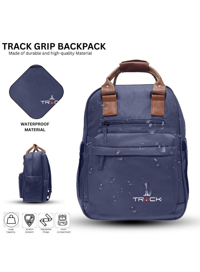 تراك حقيبة ظهر + جراب TRACK GRIP - أزرق | حقيبة ظهر للكمبيوتر المحمول للعمل والسفر | حقيبة ظهر خفيفة الوزن ومتينة مع مساحة تخزين منظمة | أحزمة كتف مريحة | مجموعة حقائب حمل يومية - Image 5