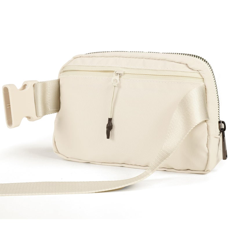 ODODOS Unisex Mini Belt Bag with Adjustable Strap Small Fanny Pack for Workout Running Traveling Hiking, Ivory - Image 5