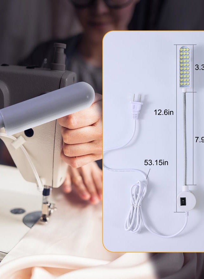 Weftnom 30 LED Sewing Machine Light, Portable Flexible Gooseneck Work Light with Magnetic Mount for Janome, Singer, Brother, Drill Presses, Desks, Crafts, Workbenches, and Lathes - Image 4