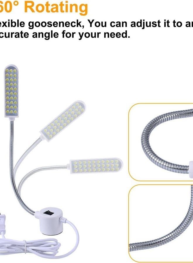 Weftnom 30 LED Sewing Machine Light, Portable Flexible Gooseneck Work Light with Magnetic Mount for Janome, Singer, Brother, Drill Presses, Desks, Crafts, Workbenches, and Lathes - Image 2