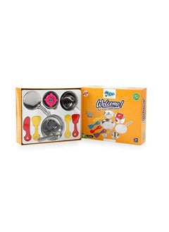 Storio Storio Welcome Kitchen Set - 12 Pieces Cute Mini Toy Kitchen Stainless Steel Utensils Non Toxic Indian Kitchen Set for Girls Age 3 Years Plus no Sharp Edges  - Image 3