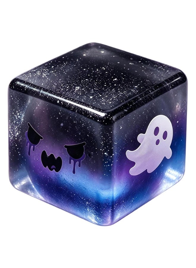 Halloween Spooky Squishy Cube Squish Super Soft Gothic Stress Balls | Squishy Sensory Squeeze Toy Relief Fidget Gift for Women Men Horror Holiday & Birthday Gift Party Favor Dark Purple - Image 1