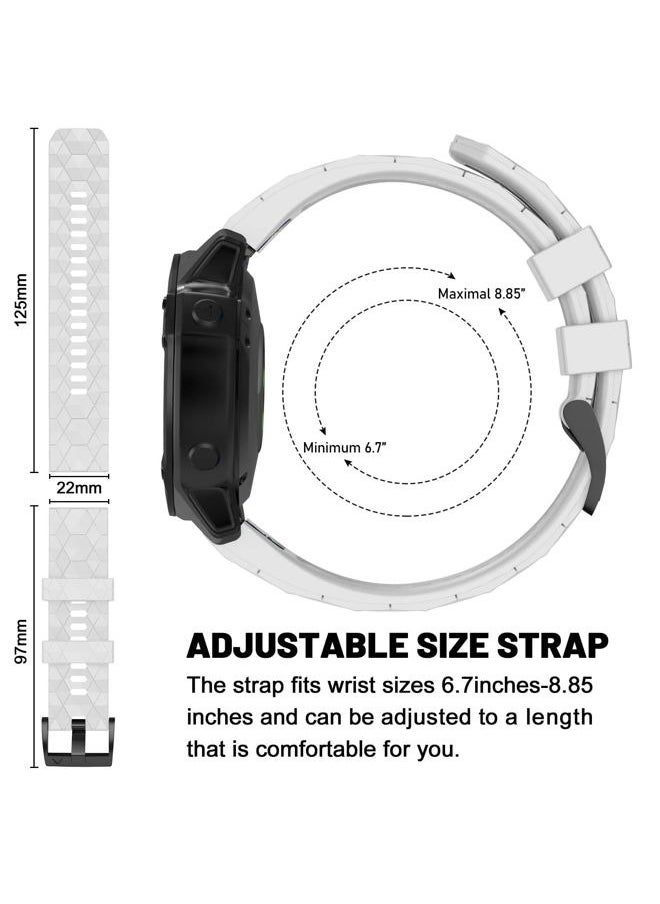 MYSNBKN - Compatible with Fenix 7 Band 22mm Width Soft Silicone Watch Strap for Fenix 5/ Fenix 5 Plus/Fenix 6/ Fenix 6 Pro/Fenix 7/Forerunner 935/Forerunner945/ Approach S60 Smartwatch - Image 1