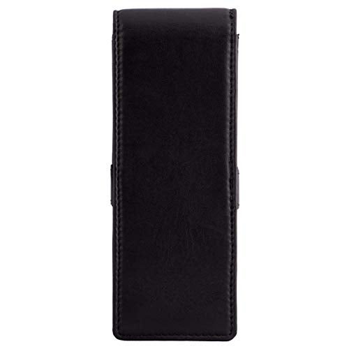 DiLoro Leather Triple Pen Case Pencil Pouch Holder for Three Fountain Ballpoint Rollerball Pens and Pencils (Black) - Image 4