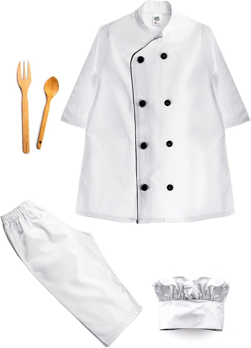 costumax Kids Chef Costume with Hat - White Chef Outfit for Children - Image 2