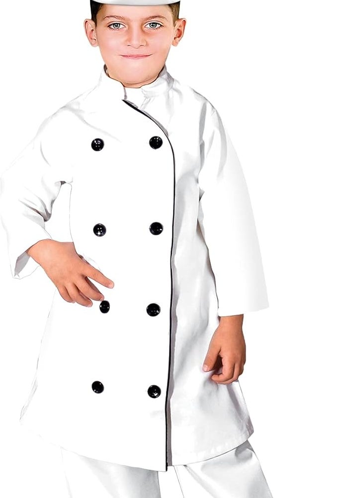 costumax Kids Chef Costume with Hat - White Chef Outfit for Children - Image 1