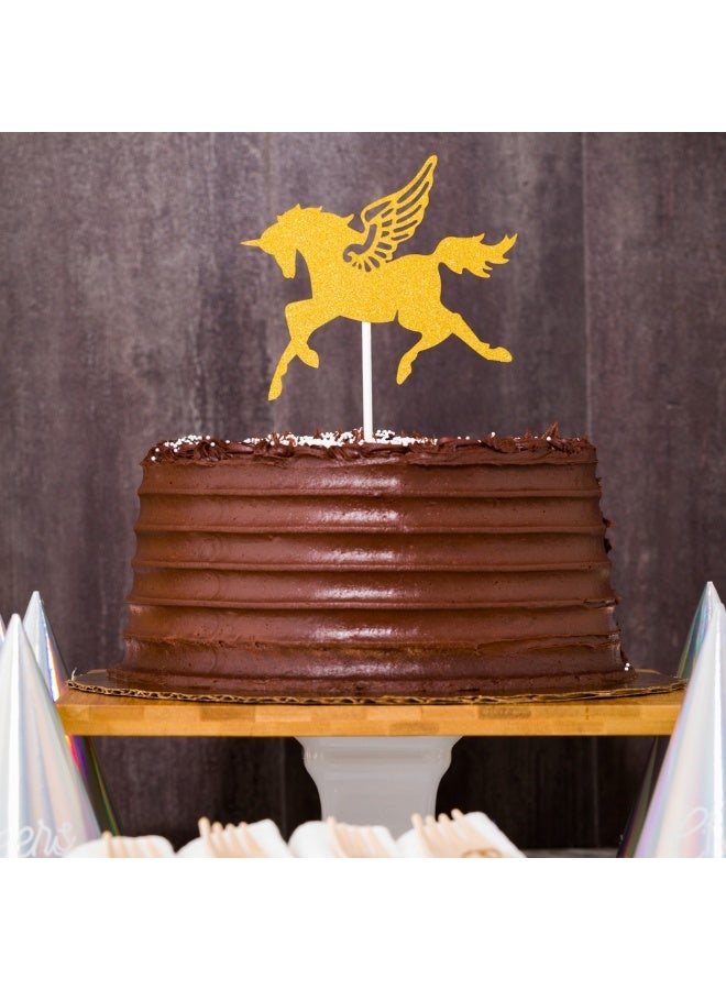 Restaurantware Top Cake 6 X 4.3 Inch Cake Toppers, 100 Unicorn Design Cake Topper Inserts - Sturdy, With Glitter Detail, Gold Paper Cake Decoration, Birthday, Baby Shower, Wedding Supplies - Image 3