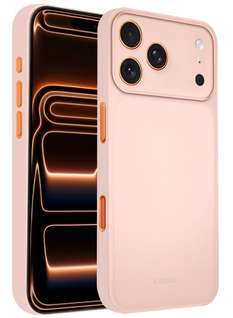 KZDOO 2 Packs Air Skin Case  Cover for Apple iPhone 17 Pro Max - Sturdy Back Cover - Durable Thin Case - Drop Protection Cover with 3D Screen Protector - Pink - Image 3