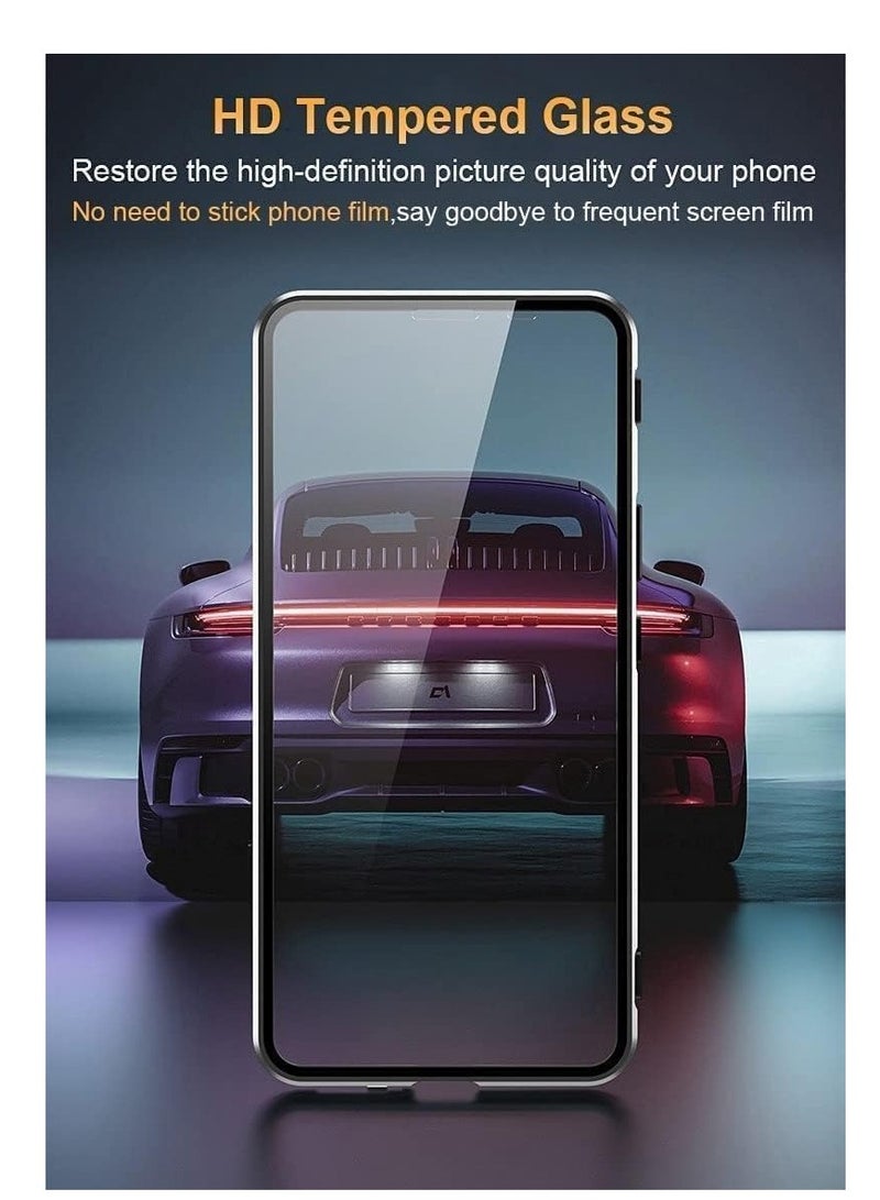 Case Compatible with OPPO Find X8 Pro Magnetic Body Metal Frame Double Sided Clear Tempered Glass Cover with Camera Protection - Image 5