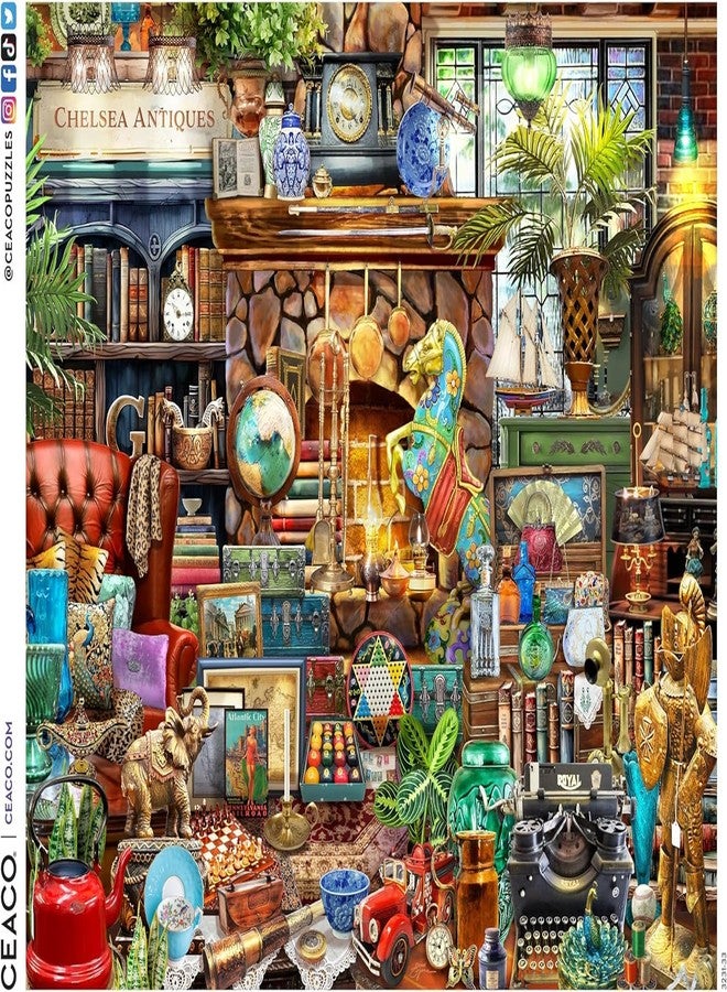 Ceaco - EZ2Hold - Collector's Retreat - 1000 Piece Jigsaw Puzzle for Adults - Challenging Puzzle Perfect for Game Nights - Finished Size is 30 x 24 - Image 5
