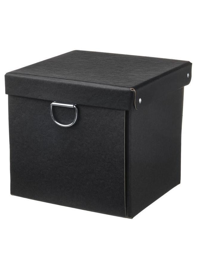 إيروريكس صندوق تخزين مع غطاء أسود 16.5X16.5X15 سم - Image 1