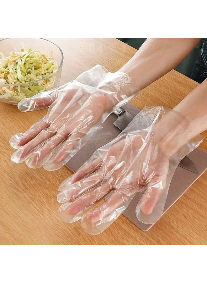 500 Pc Disposable PE Gloves Food Grade Transparent Hygienic Kitchen Supplies - Image 3