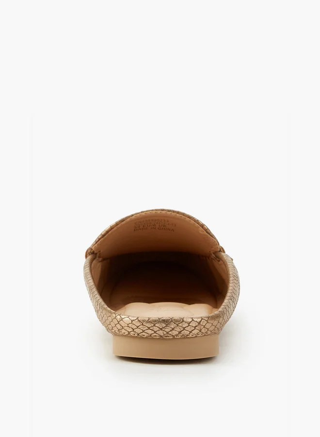Flora Bella By Shoexpress Textured Mules with Tassels