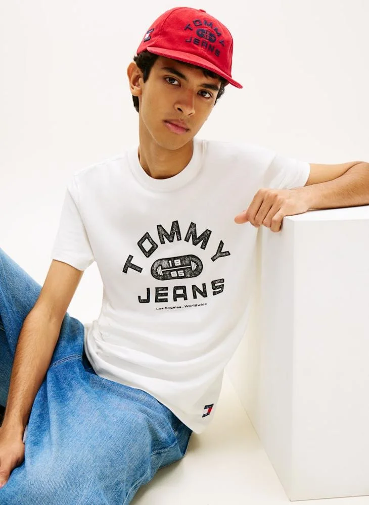 TOMMY JEANS  Graphic Crew Neck Jersey T-Shirt for Men | Best Price UAE