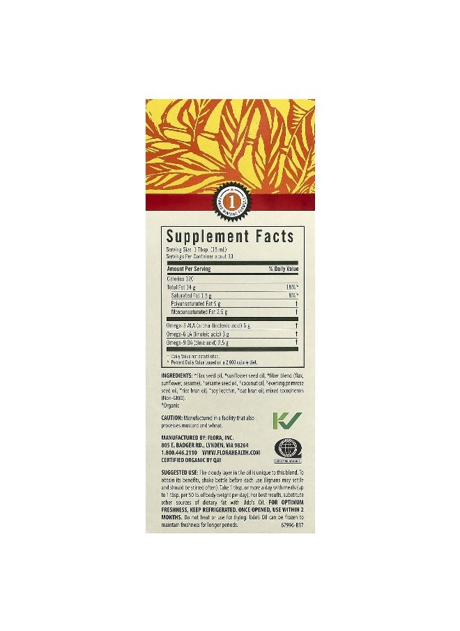Flora Flora, Udo's Choice, Certified Organic Udo's Oil, High Lignan 3-6-9 Blend, 17 fl oz (500 ml)  - Image 2