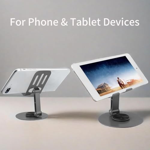 coku Mobile Stand for Home, 360° Rotation Angle Adjustable Phone Stand for Study, Desk, Table, Streaming, Foldable & Portable Desktop Stand for 4 to 10 inch Smartphones - Image 5