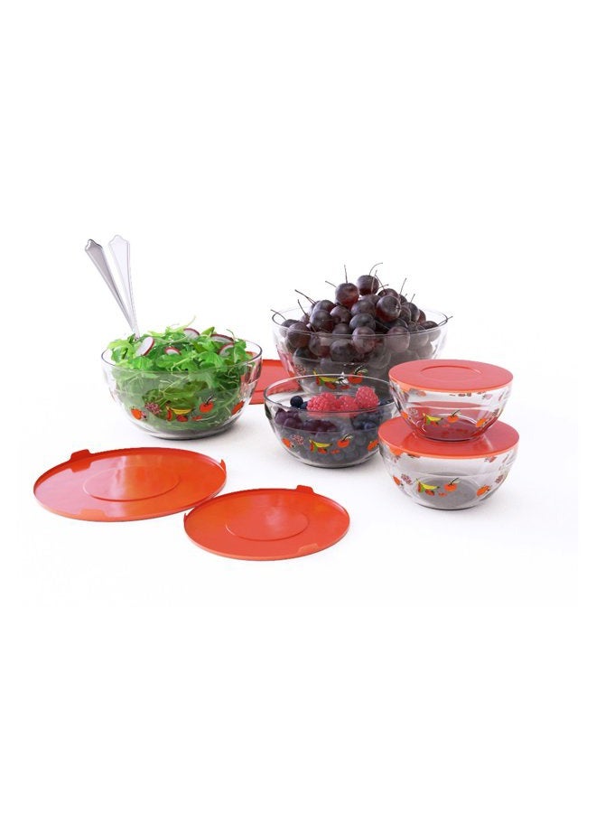 Chef Buddy Glass Food Storage Containers with Lids- 20 Piece Set with Multiple Bowl Sizes for Storage, Meal Prep, Mixing and Serving (Fruit Design) - Image 3