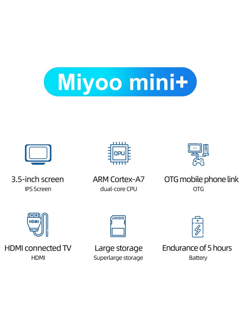 Miyoo - Miyoo Mini Plus+ Portable GBA Game PS1 Handheld Game Console (Purple 32G) - Image 1