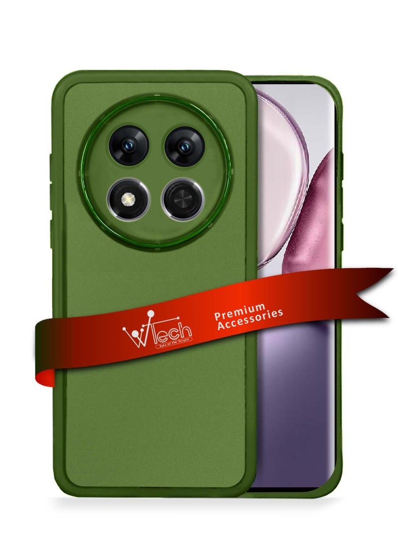 Wtech Honor X9c 5G 2024 / Honor Magic7 Lite 5G 2025 Soft Transparent TPU Silicone Ultra Thin Phone Stylish Electroplated Camera Border Back Case Cover - Olive - Image 1