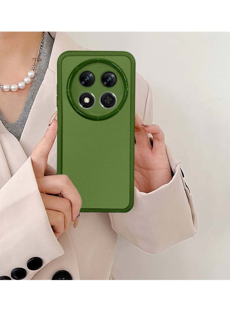 Wtech Honor X9c 5G 2024 / Honor Magic7 Lite 5G 2025 Soft Transparent TPU Silicone Ultra Thin Phone Stylish Electroplated Camera Border Back Case Cover - Olive - Image 4