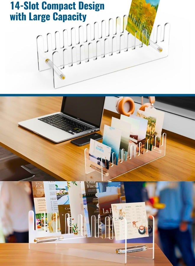 Chase Up Acrylic Display Stand for Greeting Cards, DIY Crafts, and Ziploc Bag Drying, Multi-Purpose Organizer Rack for Retail Stores or Home Use, Clear Space-Saving Design, Easy to Assemble and Durable - Image 2