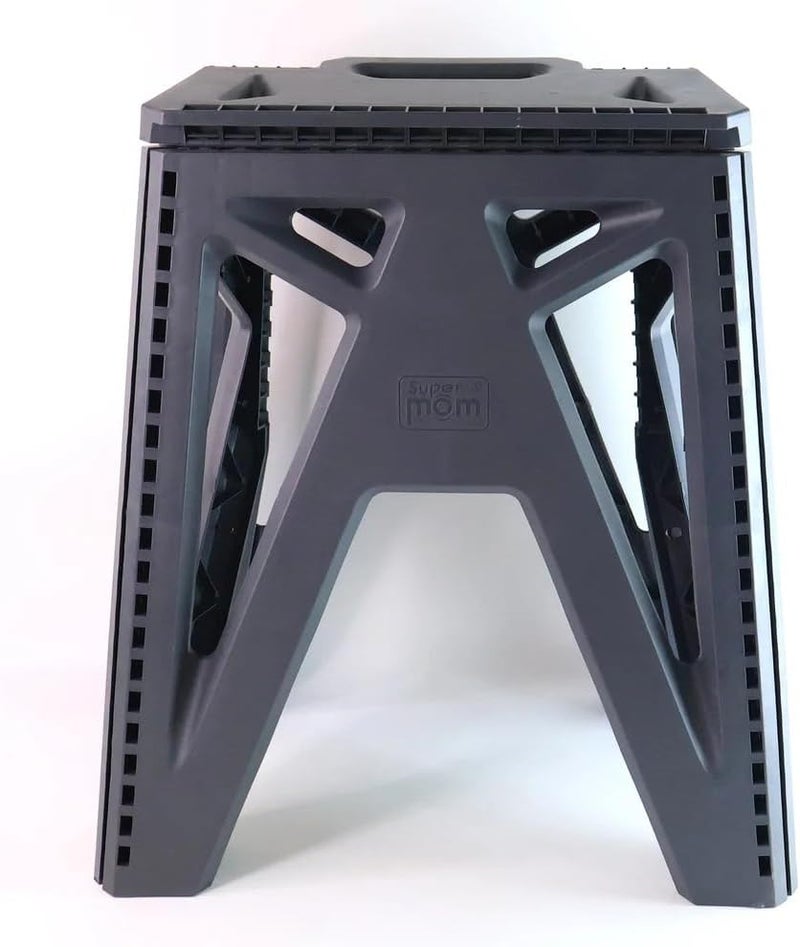 Supermom Folding Stool 18 Inch – Foldable Step Stool with Non-Slip Surface, Holds Up to 95Kg, Portable & Durable for Kitchen, Bathroom, Garden, Bedroom, Adults Use & Safe Enough for Kids (Pack of 1) - Image 1