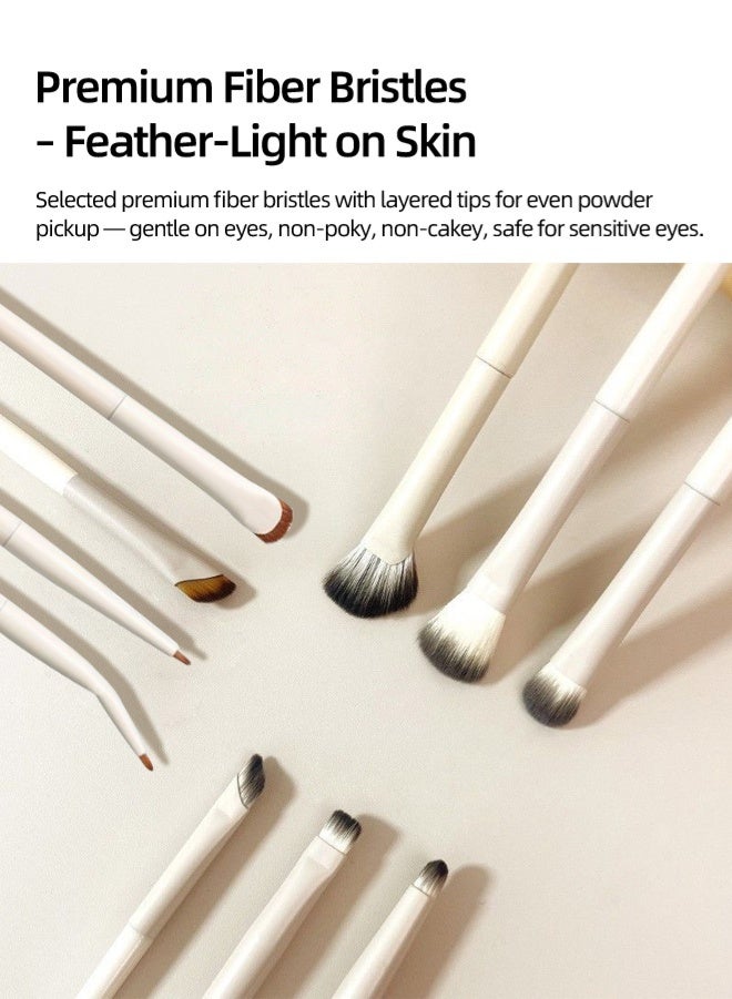 Zcheer 11pcs Eye Makeup Brush Set with Bag – Fine Angled Ultra-Thin Precision Eyeliner & Eyebrow Brush, Eyeshadow, Blending, Concealer, Multi-Functional Professional Eye Makeup Kit - Image 4