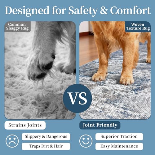 TTelephant Non Slip Floor Runners for Dogs 2.6x12 Washable Runner Rug Abstract, Joint Support for Senior Dogs, Woven, Extra Grip Traction Runners for Hallway, Entryway, Walkway, Multi - Image 3