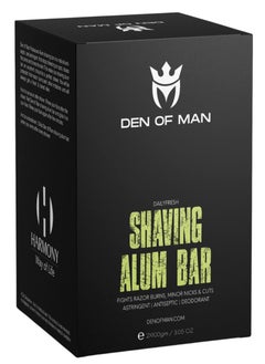DEN OF MAN Alum Stone Shaving Bar fitkari 2 Pieces of 100gm for Razor Burns Minor Cuts Skin Antiseptic Achieve a Smooth and Refreshing Shave Every Time  - Image 1