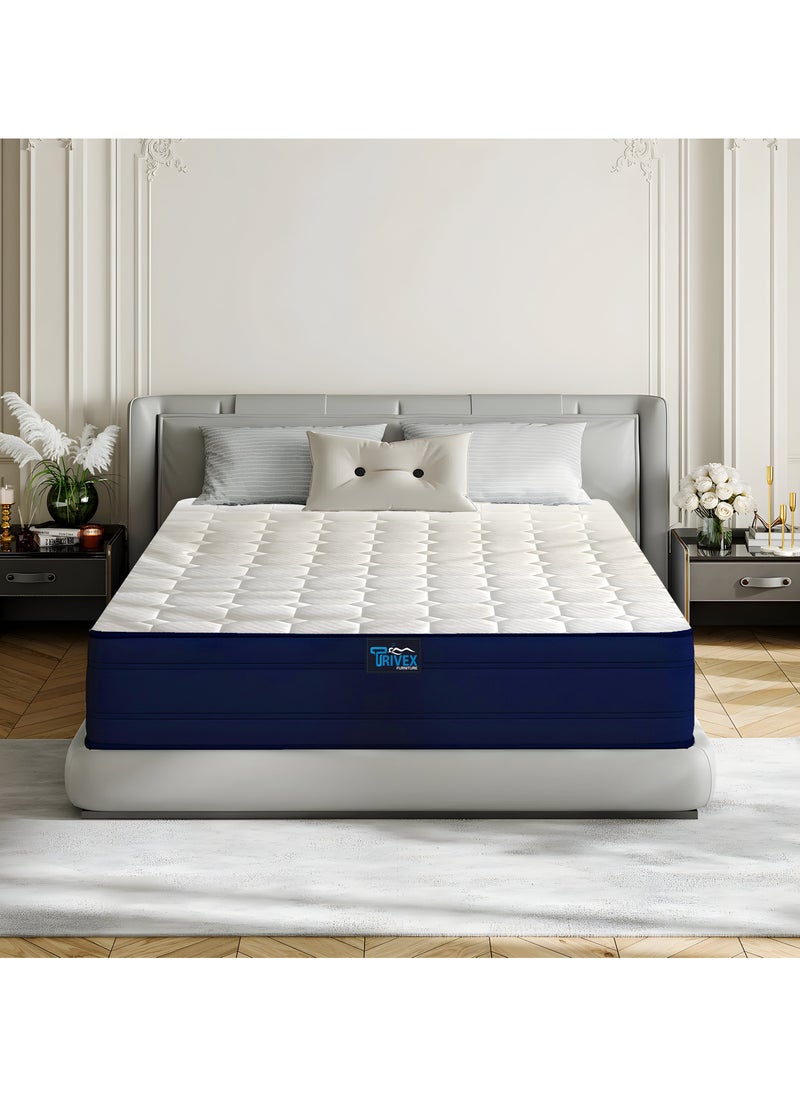 TRIVEX Double Bed Orthopedic Mattress – Medium Firm, Spine Support, Pressure Relief, Hypoallergenic, 140x200x20 cm, 5-Year Warranty  - Image 1