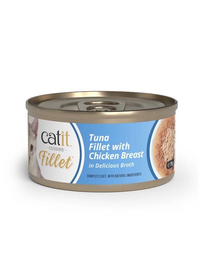 كاتيت Catit Cuisine Tuna Fillet Variety Pack, Wet Cat Food for Adult Cats 1x75g - Image 4