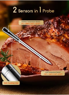 INKBIRD Wireless Bluetooth BBQ Thermometer 2-in-1 Truly Wireless Meat Thermometer INT-11P-B 91m/300ft App Control with Smart Temperature Alarms Ideal for Cooking Oven Grill - pzsku/Z3FDAA552F9132CECE28AZ/45/_/1709797725/94099a82-2b62-4431-bcae-46d75c09660f