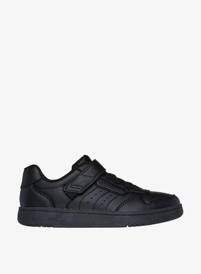 سكيتشرز Boys Monotone Sneakers With Hook And Loop Closure - Quick Street