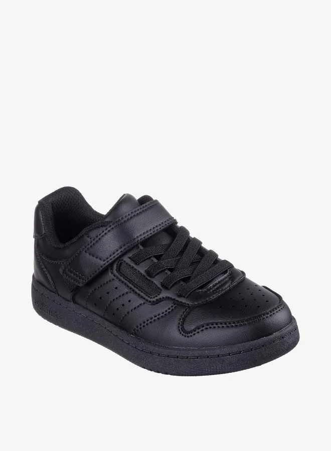 سكيتشرز Boys Monotone Sneakers With Hook And Loop Closure - Quick Street