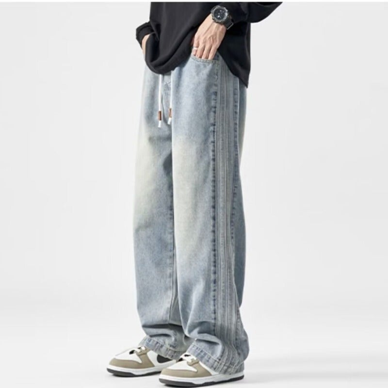 Unisex Classic Denim Jeans Loose Fit Daily Outdoor Wear - Image 2