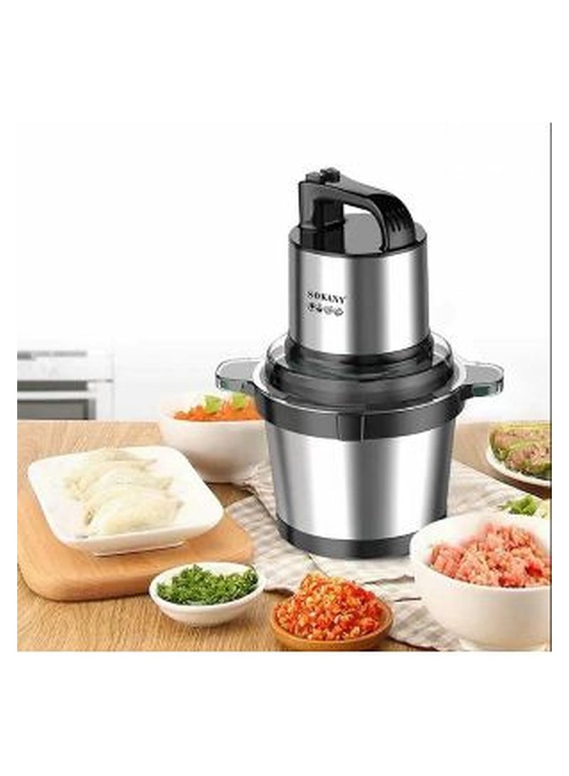 sokany Meat and Vegetables Chopper and Grinder from stainless steel 6.5L - 1500 Watt sk-ym-7033N - Image 2