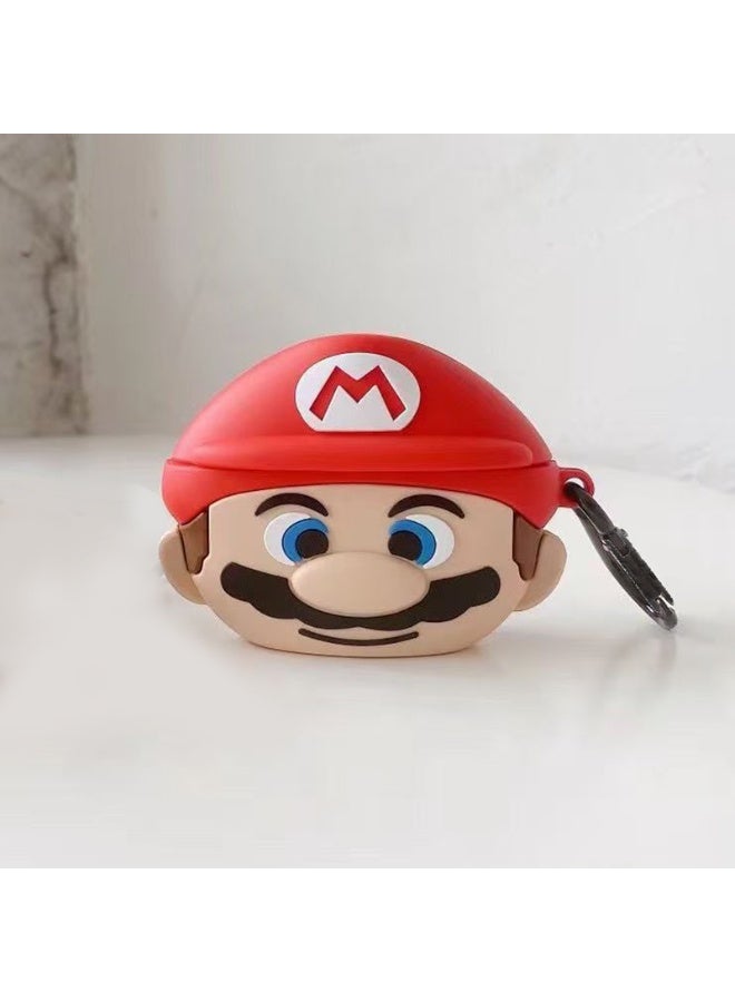 Super Mario Protective Case for AirPods Pro 2nd Gen - Retro Game Pixel Art Design - Shockproof Silicone Cover, Water Resistant