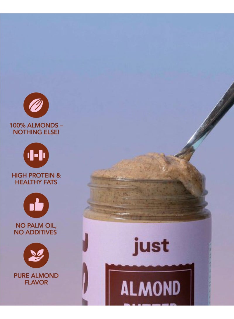 جست Just Snacks - زبدة لوز نقية 100% - مكون واحد، قوام مقرمش - 380 جم - Image 3