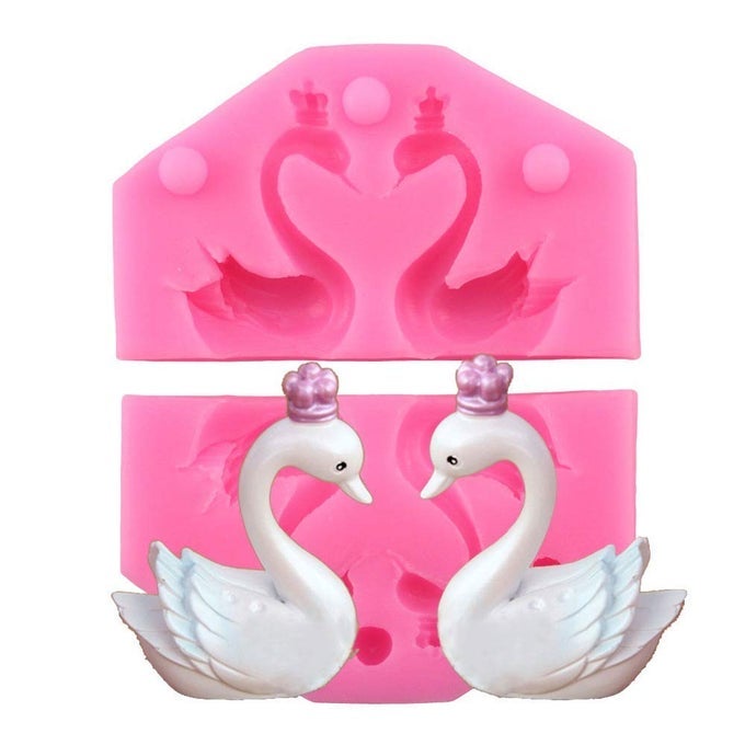 3D SWAN SILICONE CANDLE MOLD SWAN CHOCOLATE CANDY SILICONE MOLD CAKE FONDANT DECORATING TOOLS HANDMADE CRAFT SOAP MOLD POLYMER CLAY RESIN MOULD