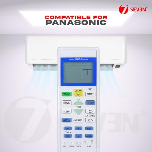 7-Seven 7SEVEN® Compatible with Panasonic AC Remote Control Model 157F Suitable for 1 1.5 2 Ton Split or Window Inverter Air Conditioner - Match Each Keys Exactly to Replicate Genuine Remote Function - Image 5