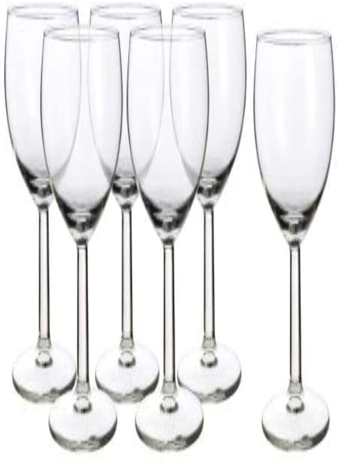 Generic Gauss set of 6 pieces Transparent White Glasses 