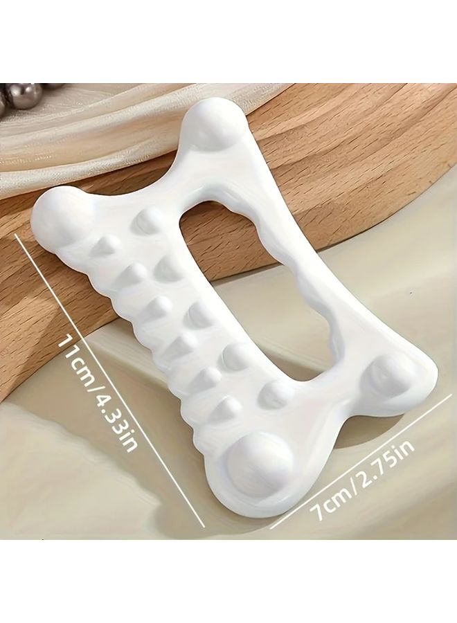 Porcelain White Ergonomic Thumb Massage Tool for Deep Tissue Relaxation Facial Contouring Acupressure - Image 3